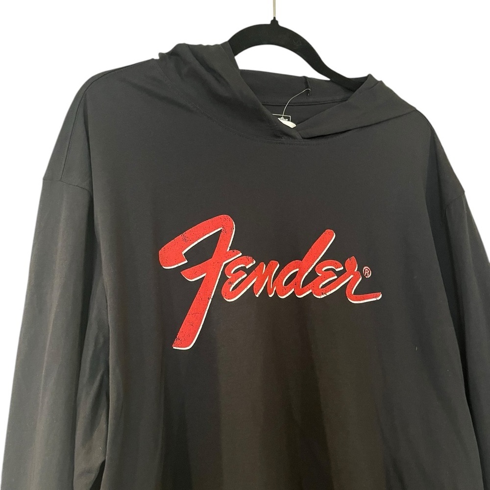NWT Fender Wrangler Black Hoodie with Red Logo Mens XL - Picture 2 of 6
